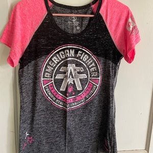 American fighter tshirt size large